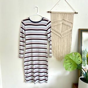 Striped Bodycon Sweater Dress